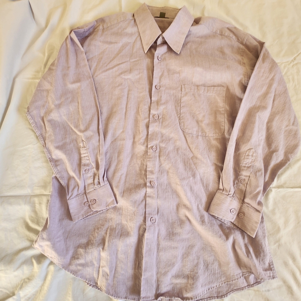 Jhane Barnes Lavender Dress Shirt Size L